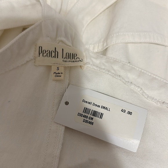 NWT! peach love california white overalls dress! - Picture 5 of 5